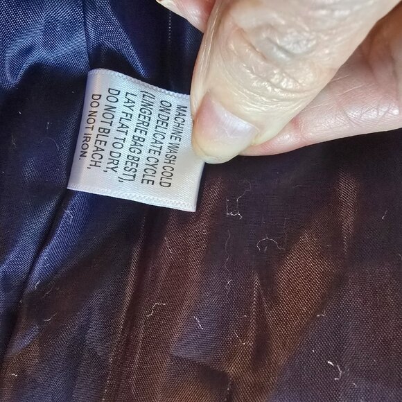 COCO+CARMEN Angora Fur Vest Women S/M Navy Lined full Zip Front Sleeveless - Picture 2 of 15